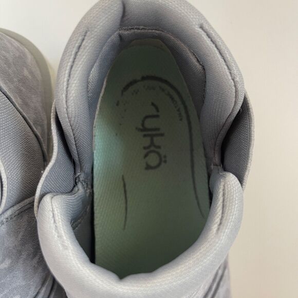 Ryka Niah Womens 7 Slip On Comfort Wedge Ankle Boot Bootie Gray Leopard Print - Picture 7 of 8